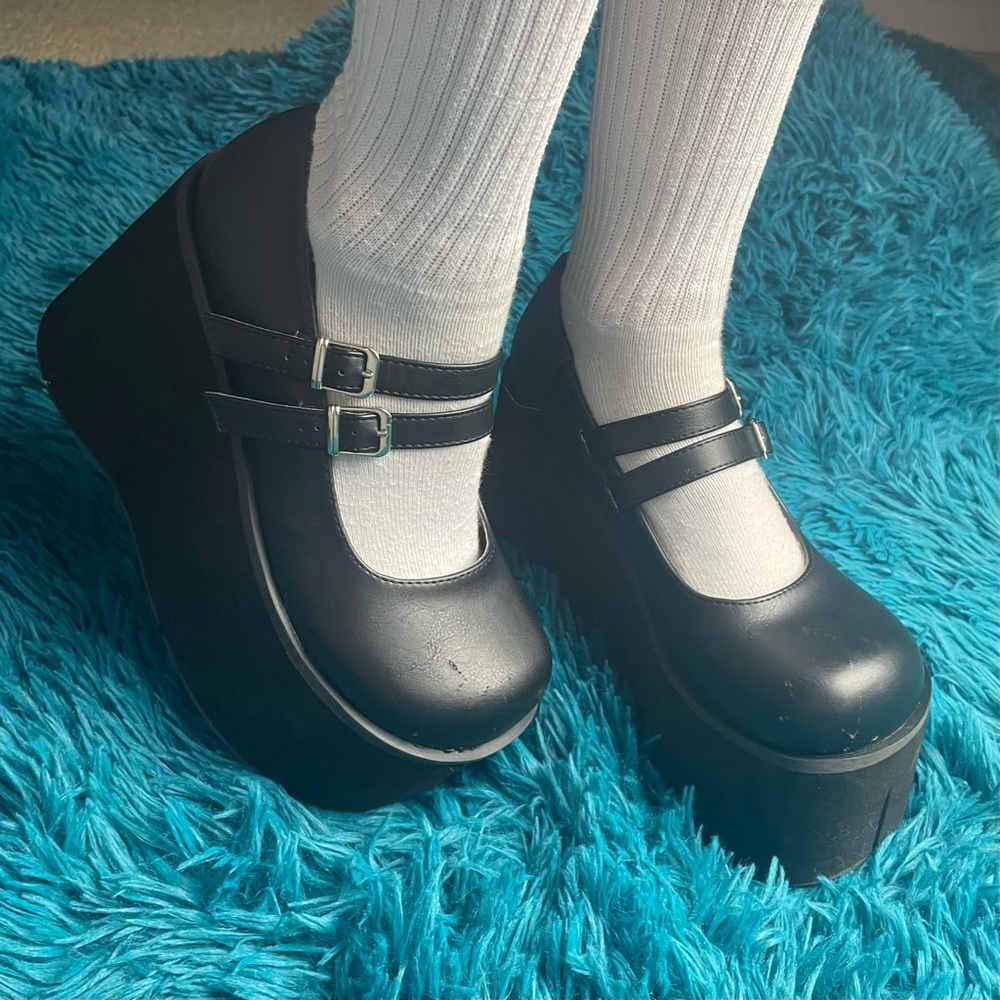 Demonia Dollhaus Platform Mary Janes
